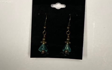 Green Floral Earrings - Small