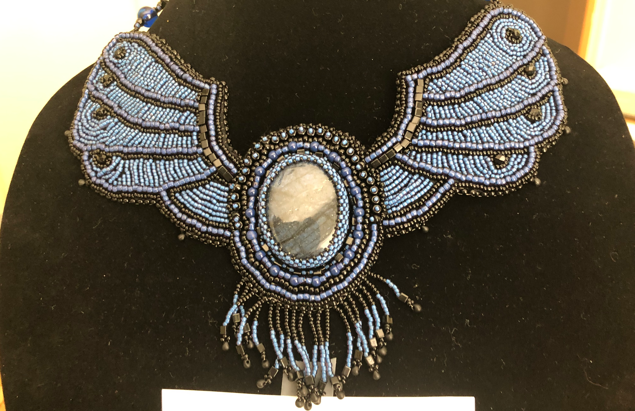 Taking Flight Bead Embroidery Necklace