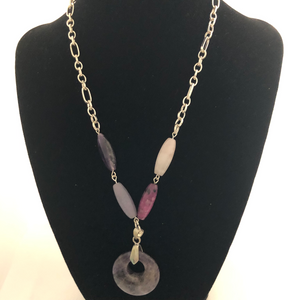 Purple Focus Pendant Necklace