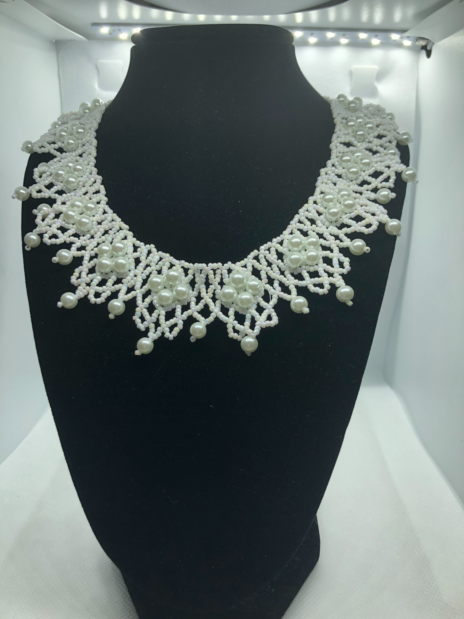 White Netted Necklace