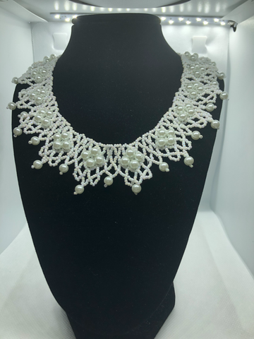 White Netted Necklace