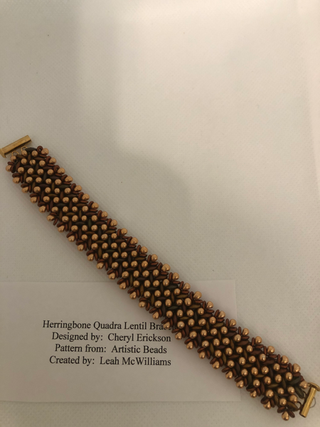 Herringbone Quadra Lentil Reversible Bracelet