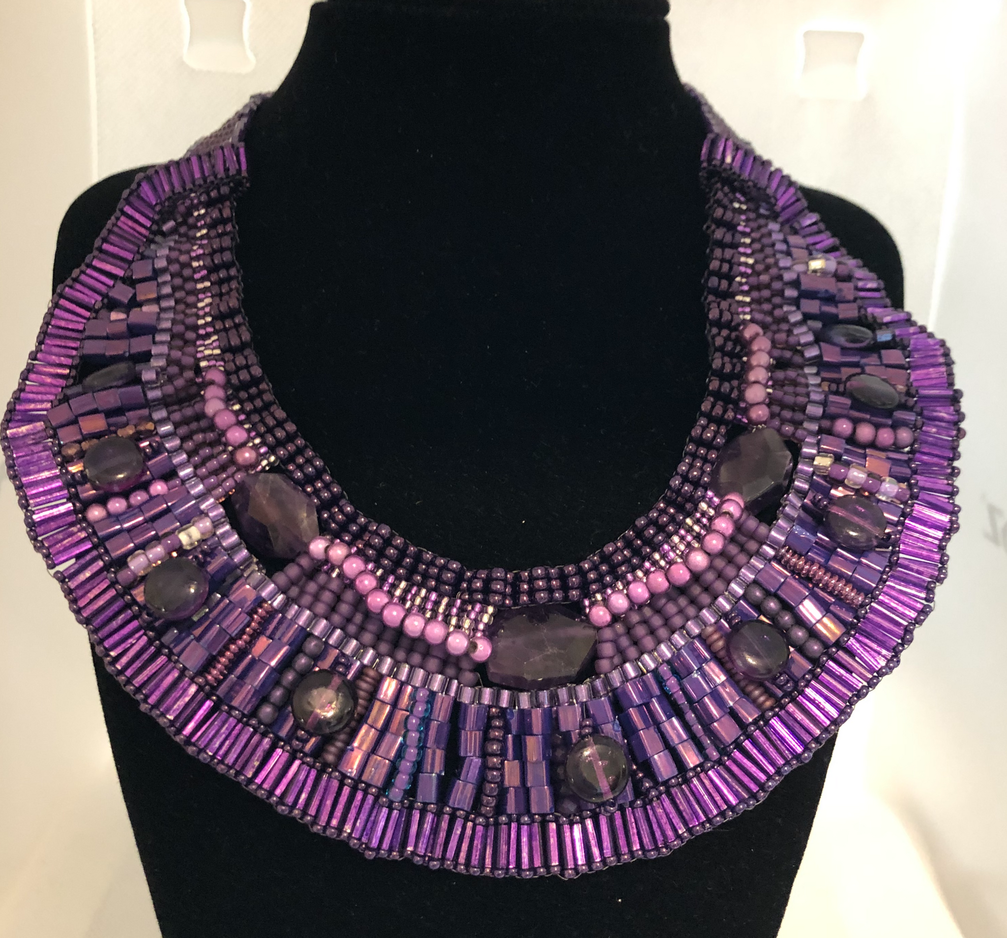 Purple Magic Freeform Necklace