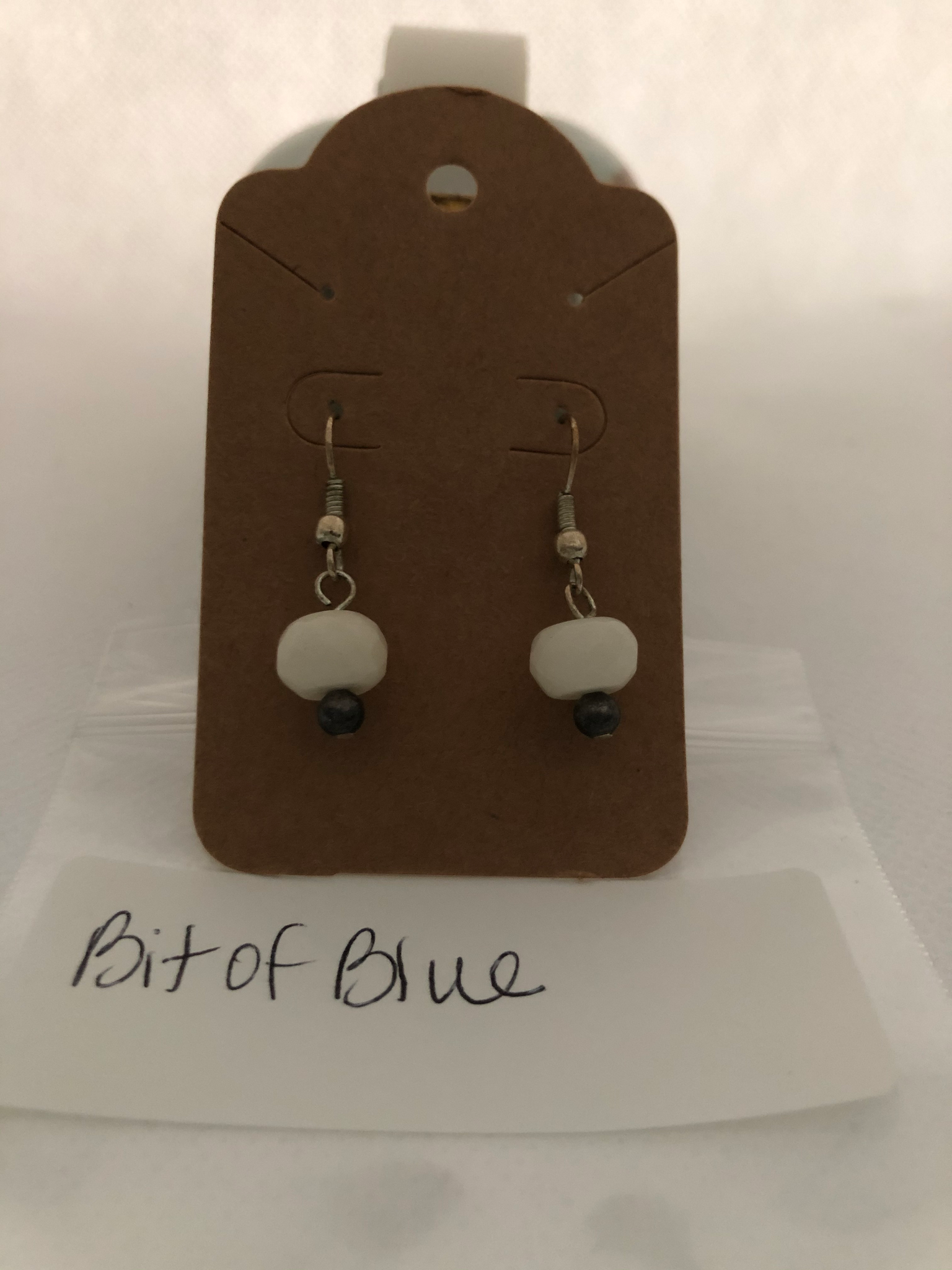 White 8 Earrings