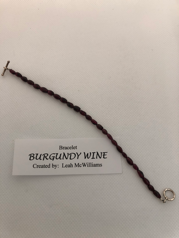 Burgundy Wine Bracelet