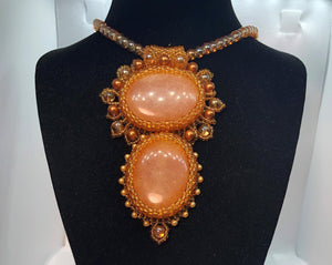 Amazonite Twins Pendant Necklace