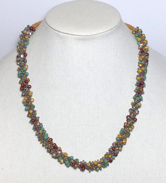 Autumn Splendor Kumihimo Necklace