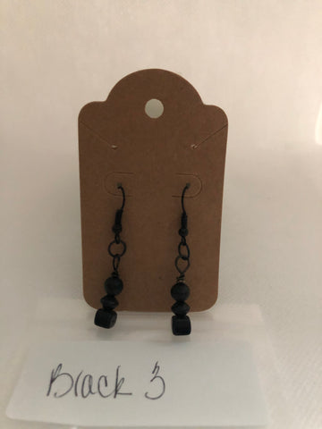 Black 3 Earrings