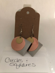 Circles and Squares Earrings