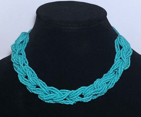 Czech It Out Necklace - Turquoise