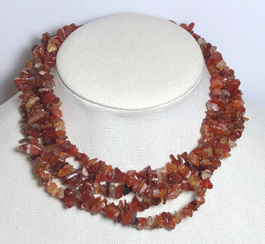 Dark Red Agate Necklace