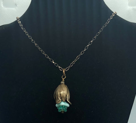 Floral Pedal Pendant - Turquoise