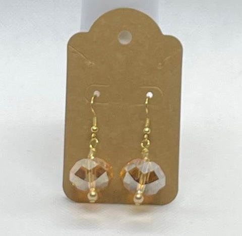 Gold Faceted Earrings