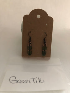 Green Tile Earrings