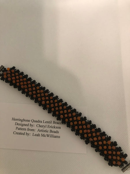 Herringbone Quadra Lentil Reversible Bracelet 2