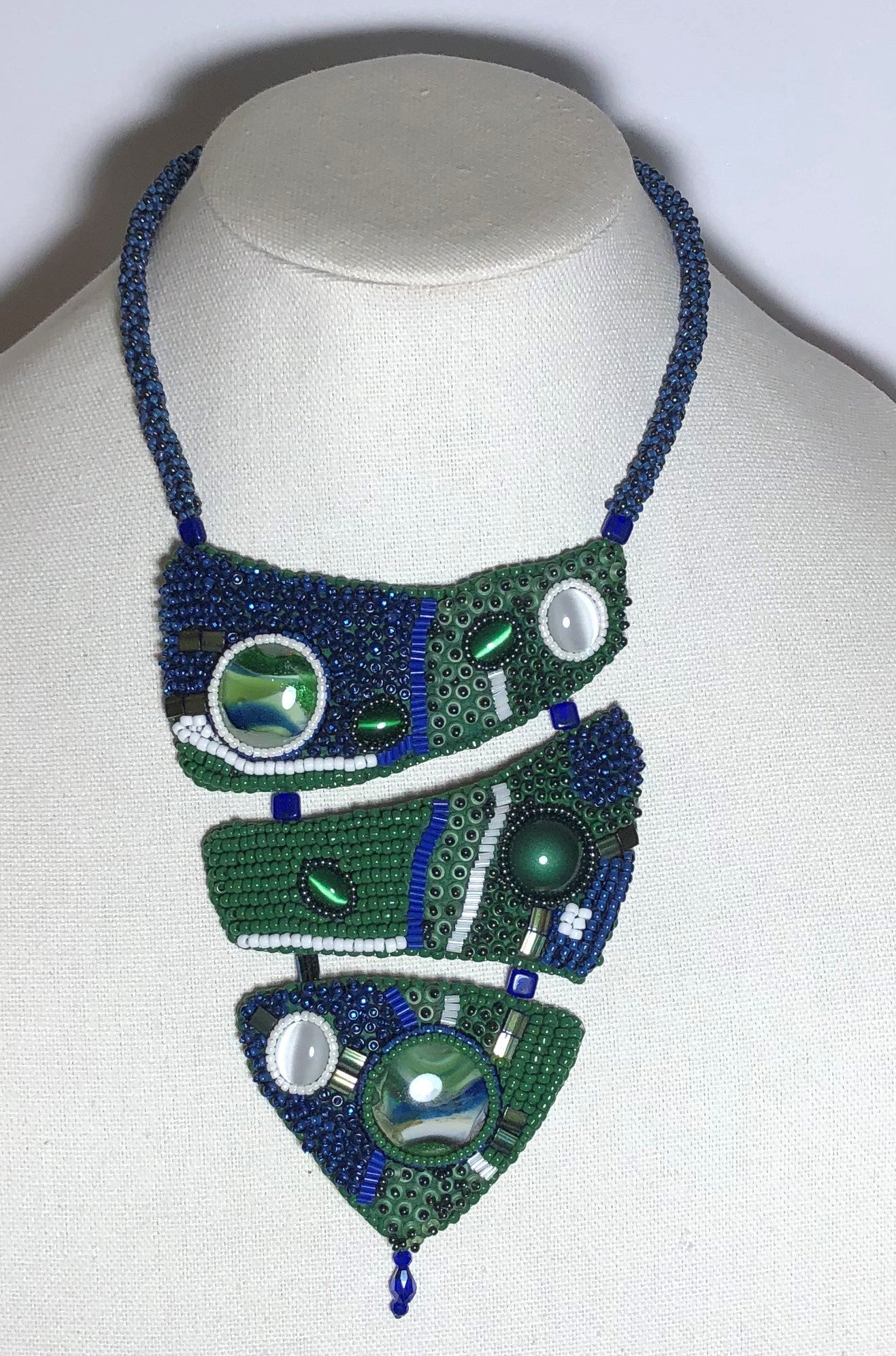 The Links Bead Embroidery Necklace