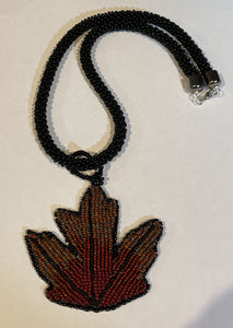 Maple Leaf Kumihimo Necklace