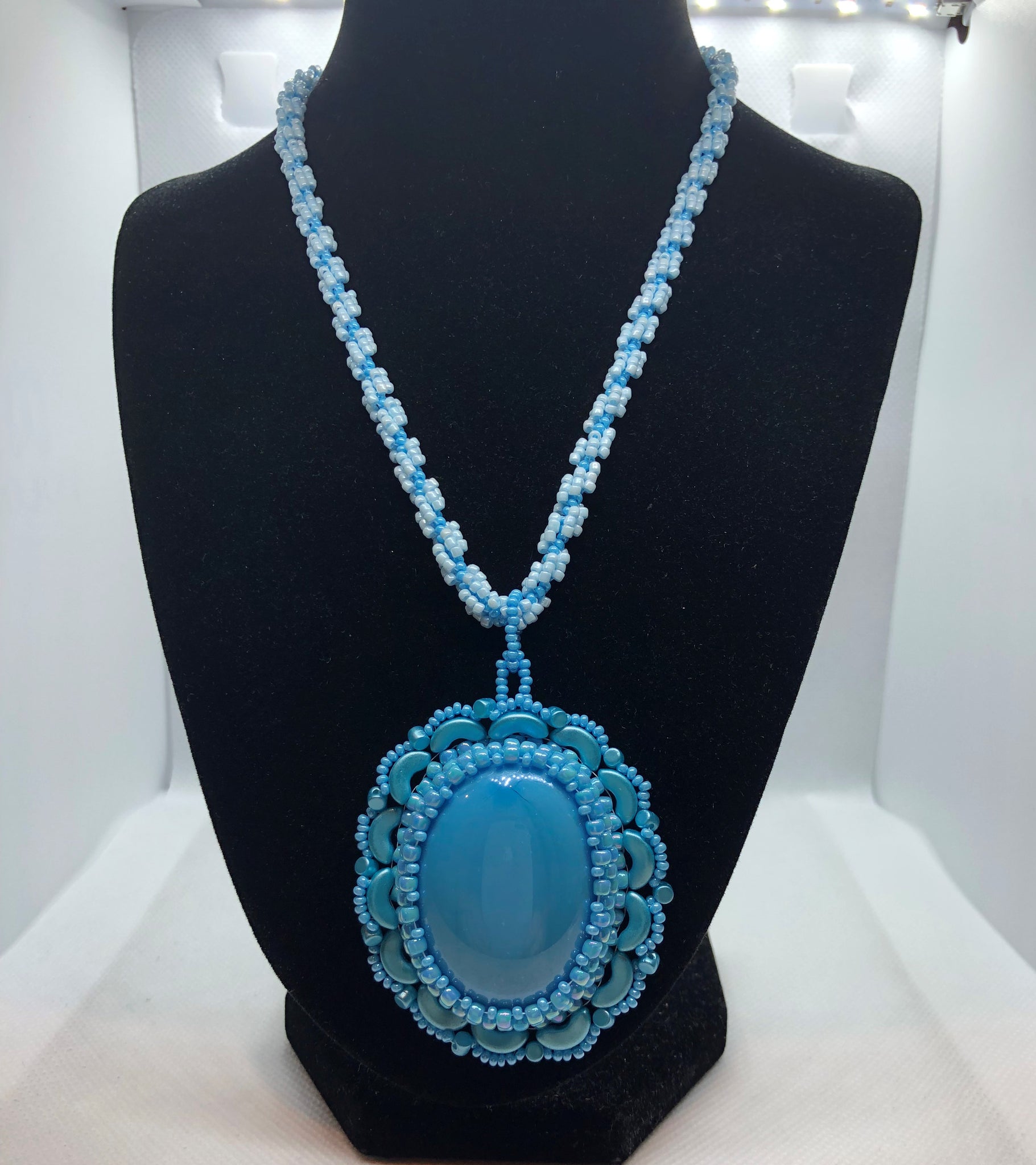 Oh Baby Blue Pendant Necklace