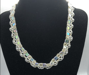 Silver Pinnacle Lace Necklace