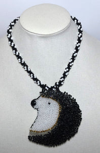 Porcupine Bead Embroidery Necklace