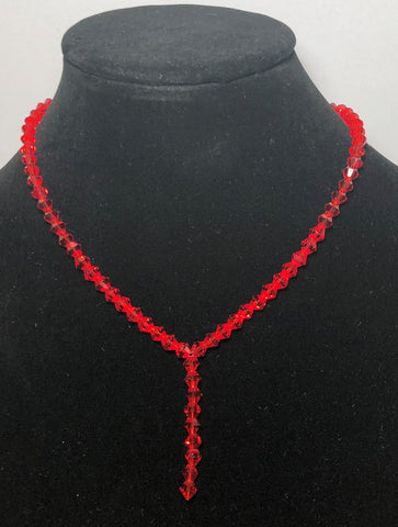Ruby Glam Bicone Necklace
