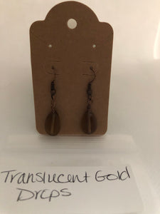 Translucent Gold Drops Earrings
