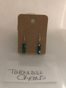 Turquoise Crystals Earrings