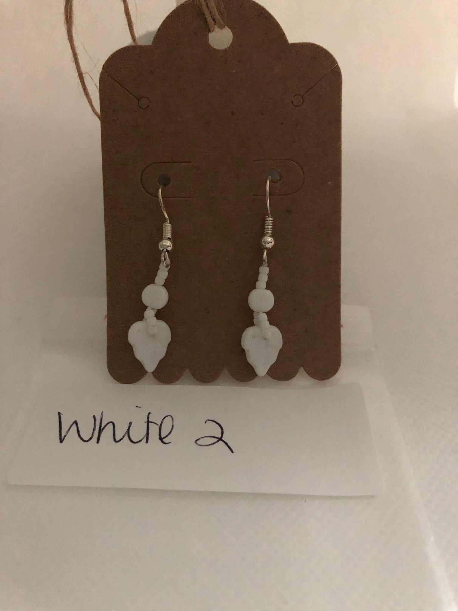 White 2 Earrings