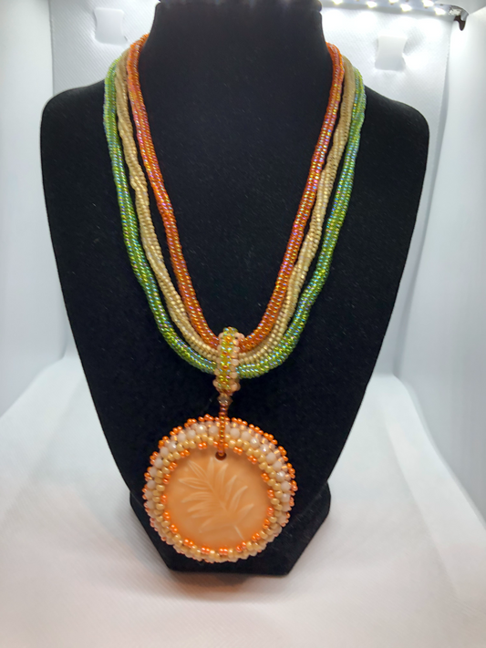 Coral Pendant Necklace