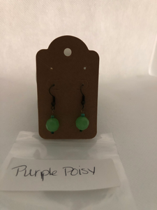 Purple Poisy Earrings