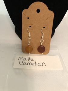 Matte Carnelian Earrings