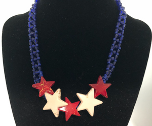 Red, White and Blue Necklace