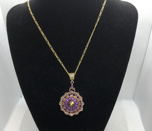 Purple Rivoli Rendezvous Pendant Necklace