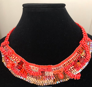 Orange Freeform Necklace