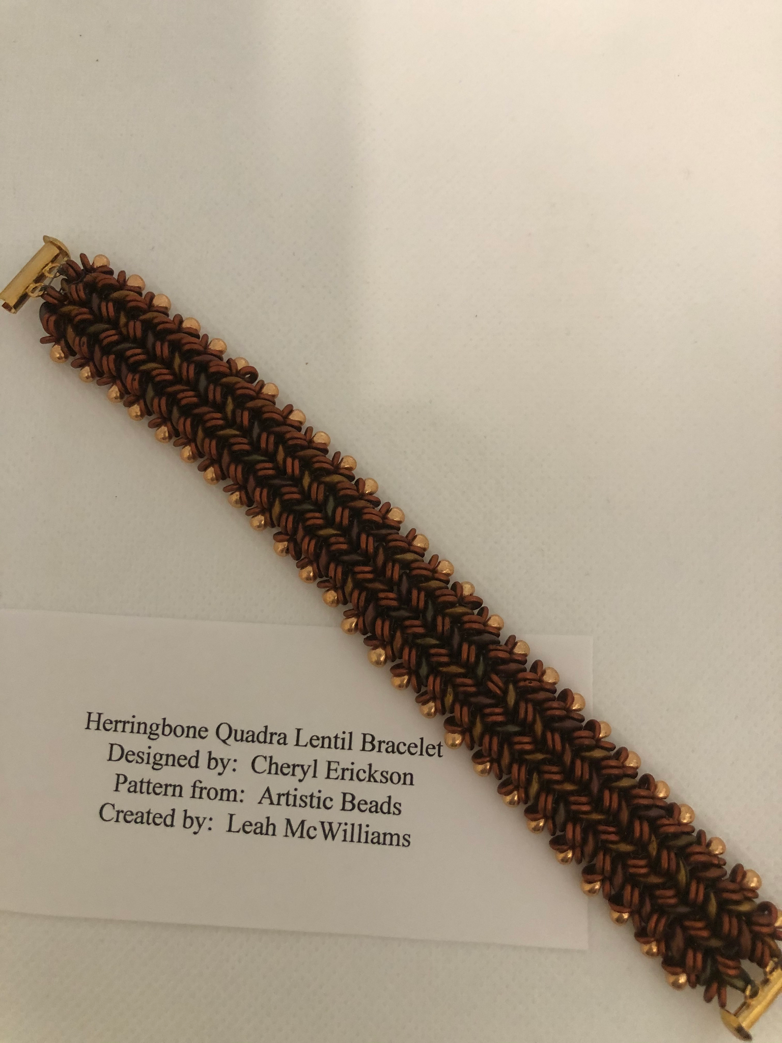 Herringbone Quadra Lentil Reversible Bracelet