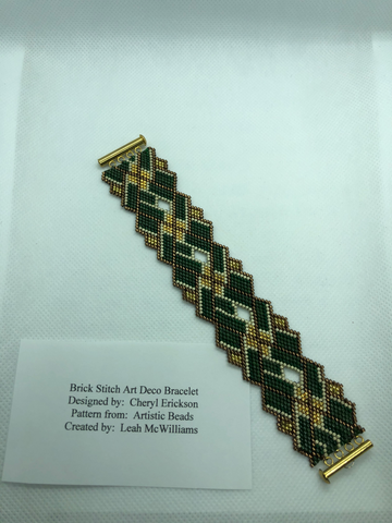 Brick Stitch Art Deco Bracelet